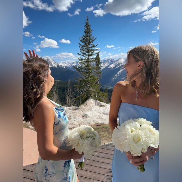 Cult Gaia Perla Gown, Ice Blue SIZE 8 (fits like a S/M), only worn once! - Picture 4 of 5